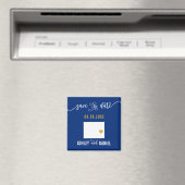 Aimant Marine Wyoming Wedding Wedding Enregistrer la date (In Situ (Lave-vaisselle))