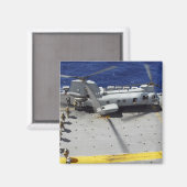 Aimant Marines embarquent un hélicoptère CH-46E Sea Knigh (Recto/Verso)