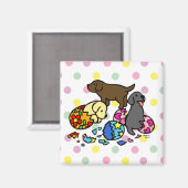 Aimant Marionnettes Labrador des Pois d'oeufs (Recto/Verso)