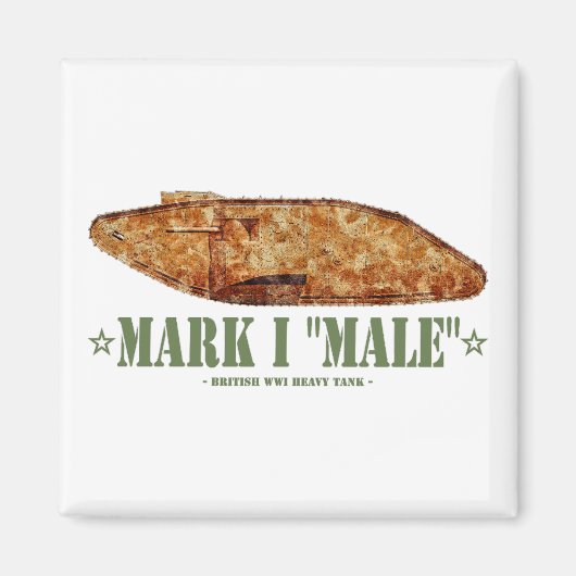 Aimant Mark I Homme Guerre mondiale Première Guerre mondi (Devant)