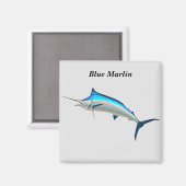 Aimant Marlin bleu (Recto/Verso)
