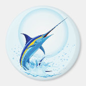 Aimant Marlin Bleu Jaillissant de l'Océan (Devant)