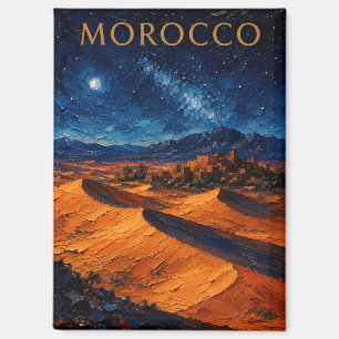 Aimant Maroc : Nuit Mystique Art Souvenir du Désert du Sa