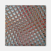 Aimant Maroon gris cendré en relief À damiers : un art mo (Devant)