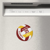 Aimant maroon or école couleurs équipe nom volleyball (In Situ (Lave-vaisselle))