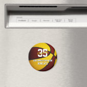 Aimant maroon or enfants basket couleurs de l'équipe (In Situ (Lave-vaisselle))