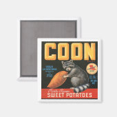 Aimant Marque de coton Pommes de terre sucrées Étiquette  (Recto/Verso)