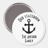 Aimant Marque de porte simple en noir blanc Ancre Statero (Recto/Verso)