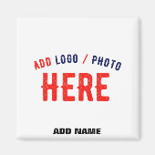 AIMANT MARQUE MODERNE MODERNE PERSONNALISABLE BLANCHE VÉR (Devant)