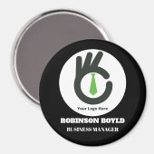 Aimant Marques à skis | Identité du bureau d'entreprise (Recto/Verso)