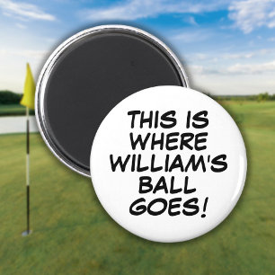 Aimant Marqueur de balle de golf en bande dessinée person