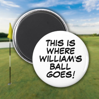 Aimant Marqueur de balle de golf en bande dessinée person