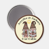 Aimant Marqueur de porte de croisière pour couple de gnom (Recto/Verso)