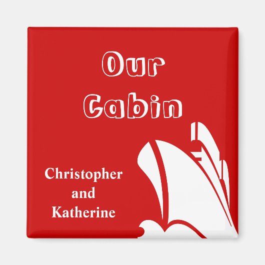 Aimant Marqueur de porte de la cabine de vapeur rouge (Devant)