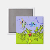 Aimant Marqueur de porte de stateroom de poisson s (Recto/Verso)