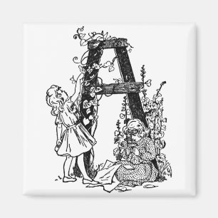Aimant Marquez avec des lettres "A" dans le jardin -