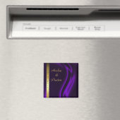 Aimant Marquis Purple Silk Gold Enregistrer La Date Magne (In Situ (Lave-vaisselle))