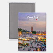 Aimant Marrakech, Maroc - Appartement de la place Jemaa e (Recto/Verso)