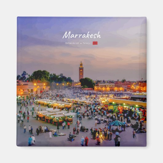 Aimant Marrakech, Maroc - Place Jemaa el Fnaa (Devant)
