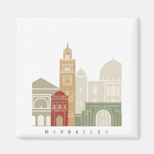 Aimant Marrakesh skyline poster