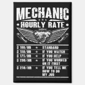 Aimant Marrant mécanicien taux horaire Auto voiture mécan (Recto)