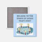 Aimant marron drôle de satan (Recto/Verso)