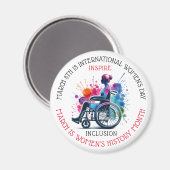 Aimant Mars est le Mois de l'histoire des femmes Inspirer (Recto/Verso)