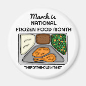 Aimant Mars est le Mois national des aliments congelés (Devant)
