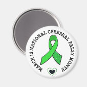 Aimant Mars est National Cerebral Palsy Sensibilisation (Recto/Verso)