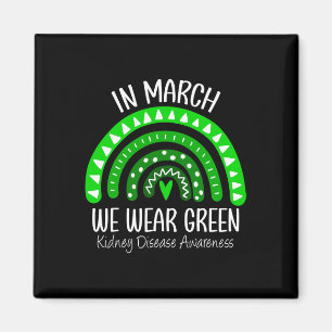 Aimant Mars Nous Portons Green Kidney Maladie Sensibilisa