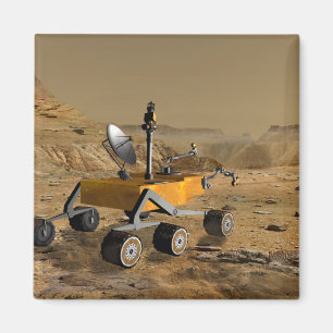 Aimant Mars Science Laboratory voyage près d'un canyon