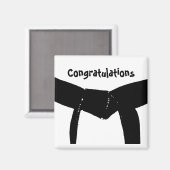 Aimant Martial Arts Black Belt Félicitations (Recto/Verso)