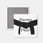 Aimant Martial Arts Black Belt Karate Maman (Recto/Verso)