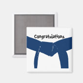 Aimant Martial Arts Blue Belt Félicitations (Recto/Verso)