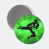 Aimant Martial Arts Green Lightning Man (Recto/Verso)