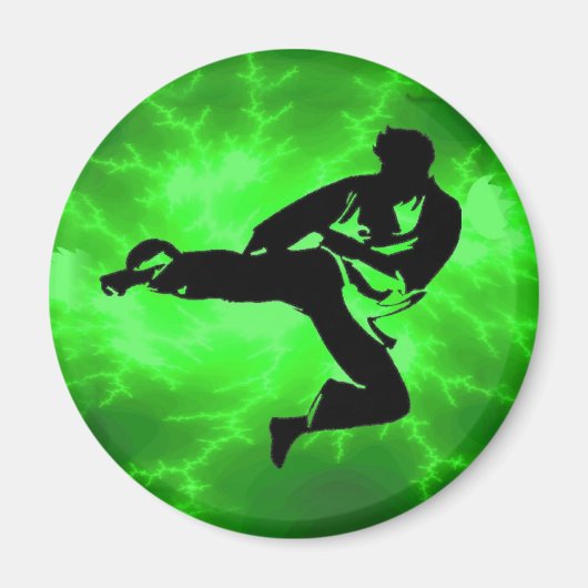 Aimant Martial Arts Green Lightning Man (Devant)