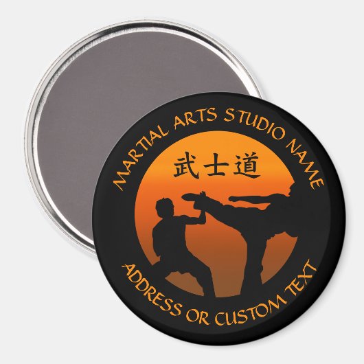 Aimant Martial Arts Karate Taekwondo Kung Fu Studio Propr (Recto/Verso)