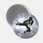 Aimant Martial Arts Silver Lightning man (Recto/Verso)