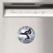 Aimant Martial Arts Silver Lightning man (In Situ (Lave-vaisselle))