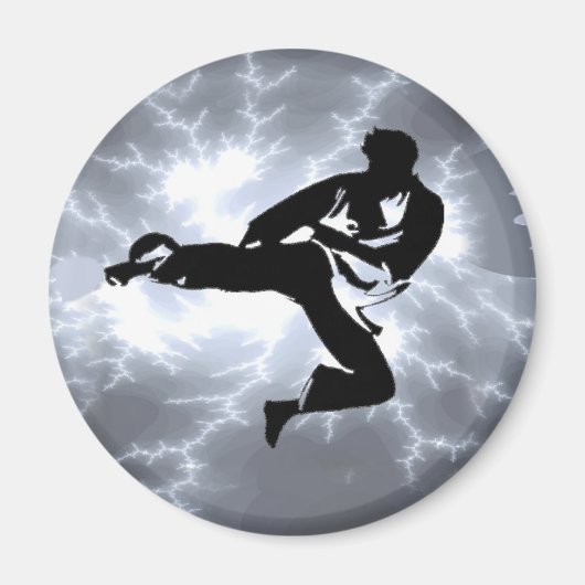 Aimant Martial Arts Silver Lightning man (Devant)