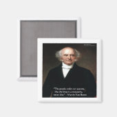 Aimant Martin Van Buren "Les Américains Vivent" Cadeaux D (Recto/Verso)