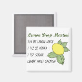 Aimant Martini à la goutte de citron (Recto/Verso)