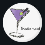 Aimant martini chic violet<br><div class="desc">Faveurs wedding showers pour Bridesmaid</div>