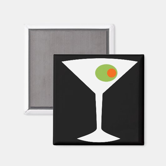 Aimant Martini classique (noir) (Recto/Verso)