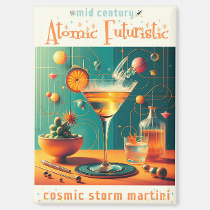 Aimant Martini de tempête cosmique futuriste atomique