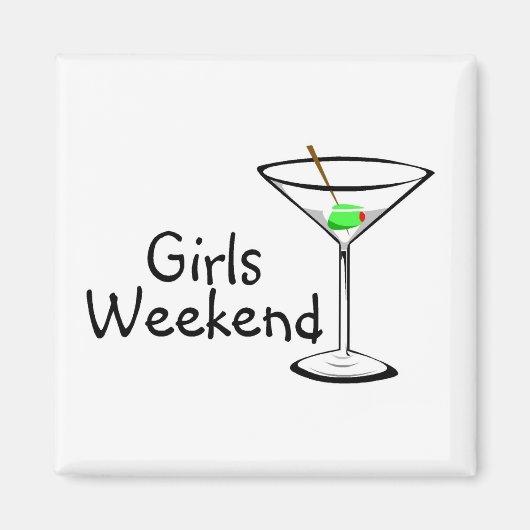 Aimant Martini du week-end pour filles (Devant)