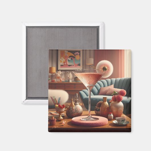 Aimant Martini Fleur de Cerisier Atomique (Recto/Verso)