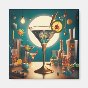 Aimant Martini futuriste à circuit imprimé atomique