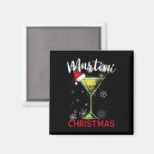 Aimant Martini Noël Queue Happy Hour Fun Drink Gift (Recto/Verso)