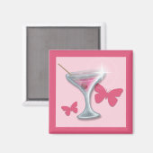 Aimant Martini papillon rose (Recto/Verso)